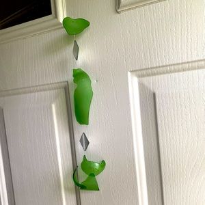 Cat light chime made outta beach glass 🐈